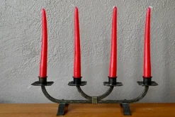 Best Pamono Brutalist Brushed Metal Candleholder, 1970s