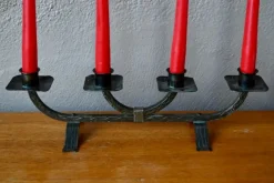 Best Pamono Brutalist Brushed Metal Candleholder, 1970s