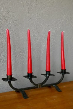 Best Pamono Brutalist Brushed Metal Candleholder, 1970s