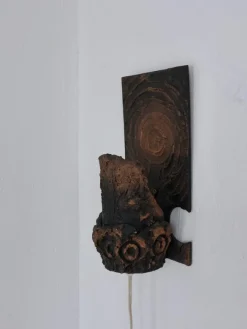 Pamono Brutalist Ceramic Wall Sconce by Jouko Kytömaa, 1970s> Wall Lights & Sconces