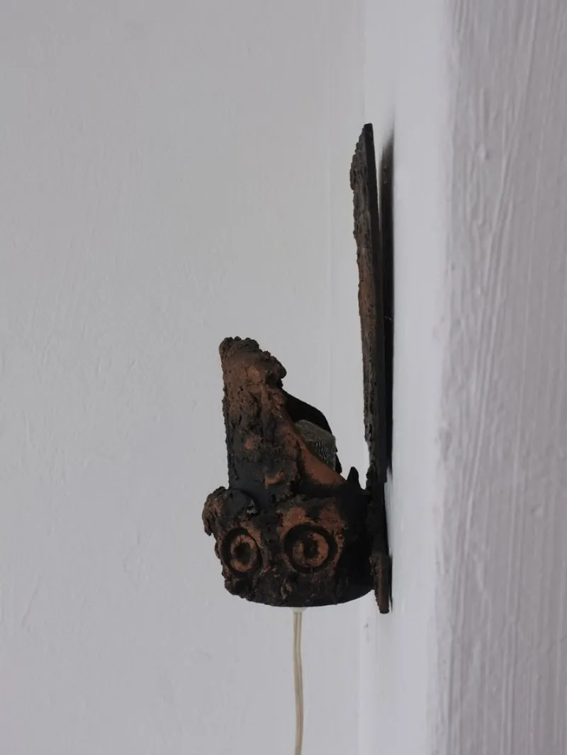 Pamono Brutalist Ceramic Wall Sconce by Jouko Kytömaa, 1970s> Wall Lights & Sconces