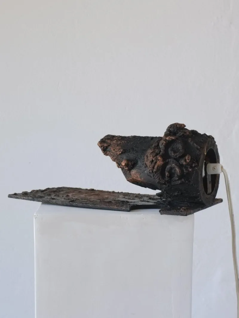 Pamono Brutalist Ceramic Wall Sconce by Jouko Kytömaa, 1970s> Wall Lights & Sconces