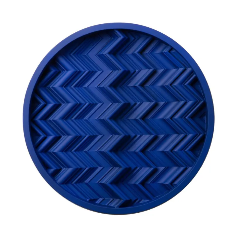 Best Pamono Brutalist Cobalt Blue Wood Wall Art Installation by Studio DeSimoneWayland
