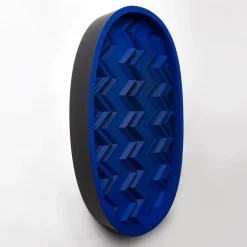Pamono Brutalist Cobalt Blue Wood Wall Art Installation by Studio DeSimoneWayland> Wall Decor