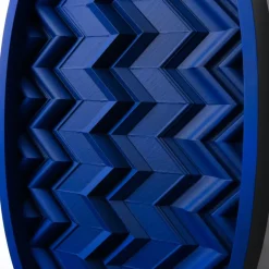 Pamono Brutalist Cobalt Blue Wood Wall Art Installation by Studio DeSimoneWayland><noscript><img width=