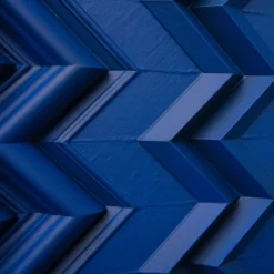 Pamono Brutalist Cobalt Blue Wood Wall Art Installation by Studio DeSimoneWayland><noscript><img width=