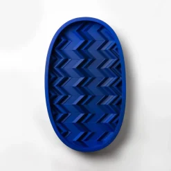Pamono Brutalist Cobalt Blue Wood Wall Art Installation by Studio DeSimoneWayland><noscript><img width=