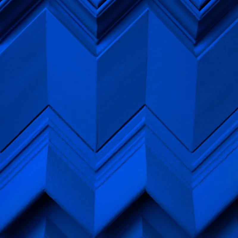 Outlet Pamono Brutalist Cobalt Blue Wood Wall Art Installation by Studio DeSimoneWayland