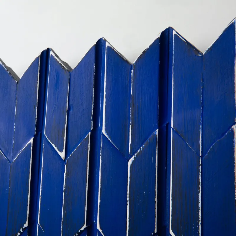 Pamono Brutalist Cobalt Blue Wood Wall Art Installation by Studio DeSimoneWayland> Wall Decor