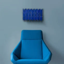 Pamono Brutalist Cobalt Blue Wood Wall Art Installation by Studio DeSimoneWayland><noscript><img width=