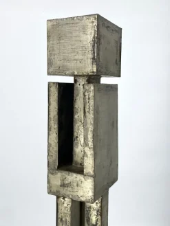 Pamono Brutalist Column Sculpture, 1960s, Sheet Steel><noscript><img width=