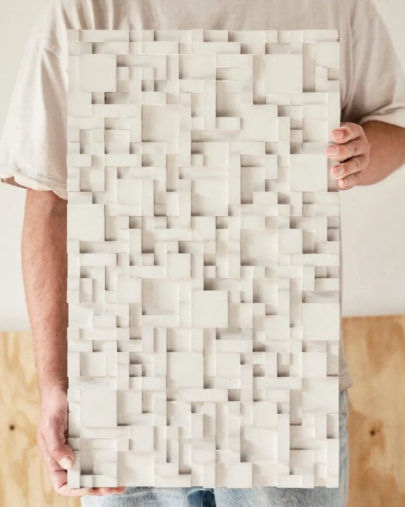 Online Pamono Brutalist Concrete Wall Art in White by Tom's Factory