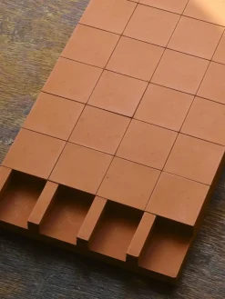 Pamono Brutalist Concrete Wall Art in Burnt Orange by Tom's Factory><noscript><img width=