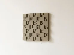 New Pamono Brutalist Concrete Wall Art in White by Tom's Factory