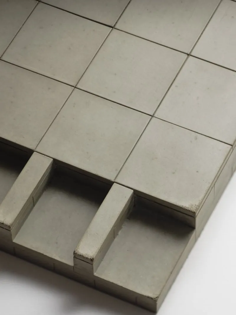Pamono Brutalist Concrete Wall Art in Warm Grey by Tom's Factory> Minimalist|Mid-Century