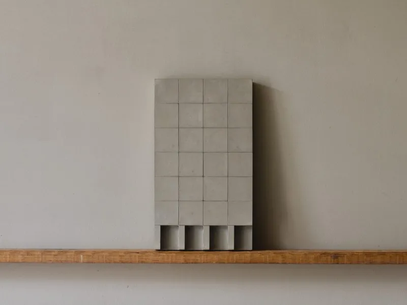 Pamono Brutalist Concrete Wall Art in Warm Grey by Tom's Factory> Minimalist|Mid-Century