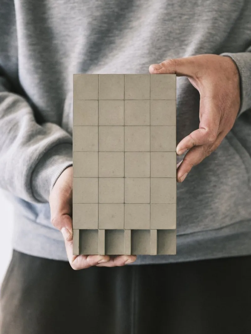 Pamono Brutalist Concrete Wall Art in Warm Grey by Tom's Factory> Minimalist|Mid-Century