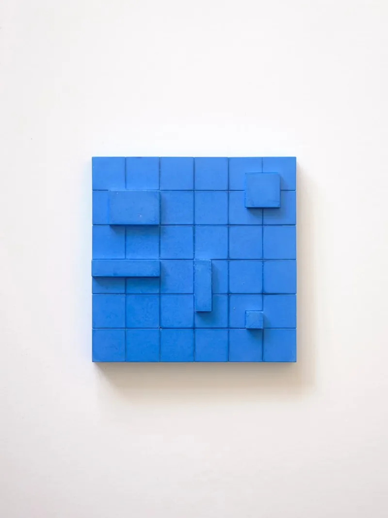 Pamono Brutalist Concrete Wall Art in Vivid Blue by Tom's Factory