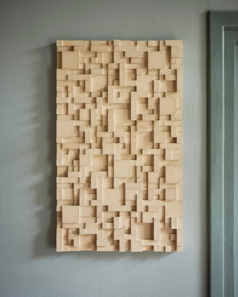 Pamono Brutalist Concrete Wall Art in Beige by Tom's Factory> Wall Decor