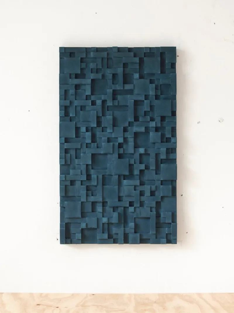 Discount Pamono Brutalist Concrete Wall Art in Blue by Tom's Factory