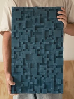 Discount Pamono Brutalist Concrete Wall Art in Blue by Tom's Factory