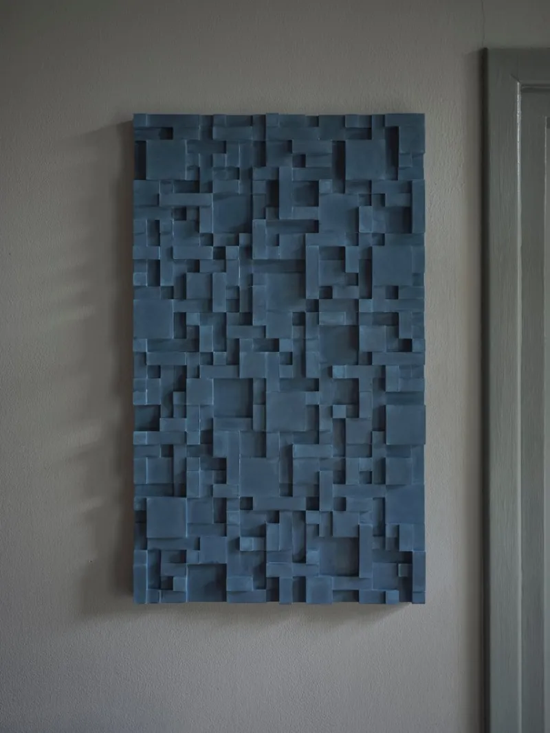 Discount Pamono Brutalist Concrete Wall Art in Blue by Tom's Factory