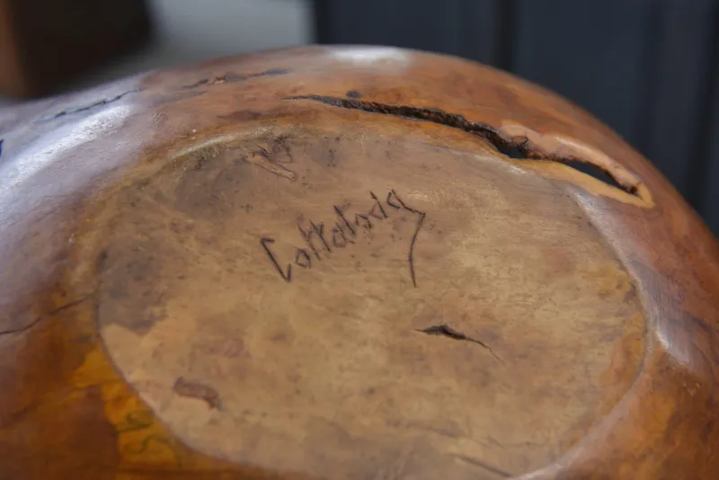 Online Pamono Brutalist Elm Fruit Bowl, 1970s