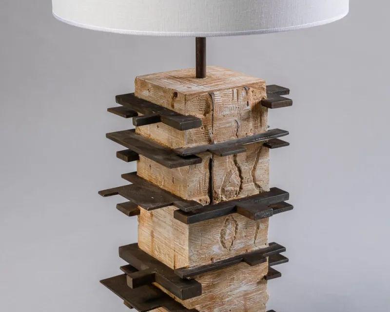 New Pamono Brutalist Handcrafted Table Lamp in Concrete and Metal, 2020