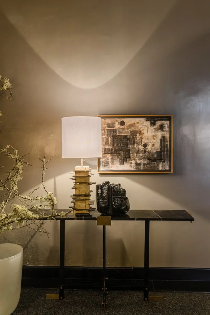 New Pamono Brutalist Handcrafted Table Lamp in Concrete and Metal, 2020