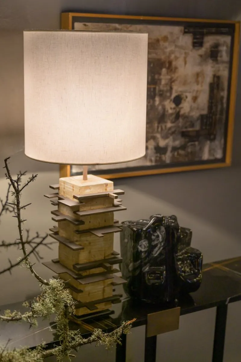 New Pamono Brutalist Handcrafted Table Lamp in Concrete and Metal, 2020