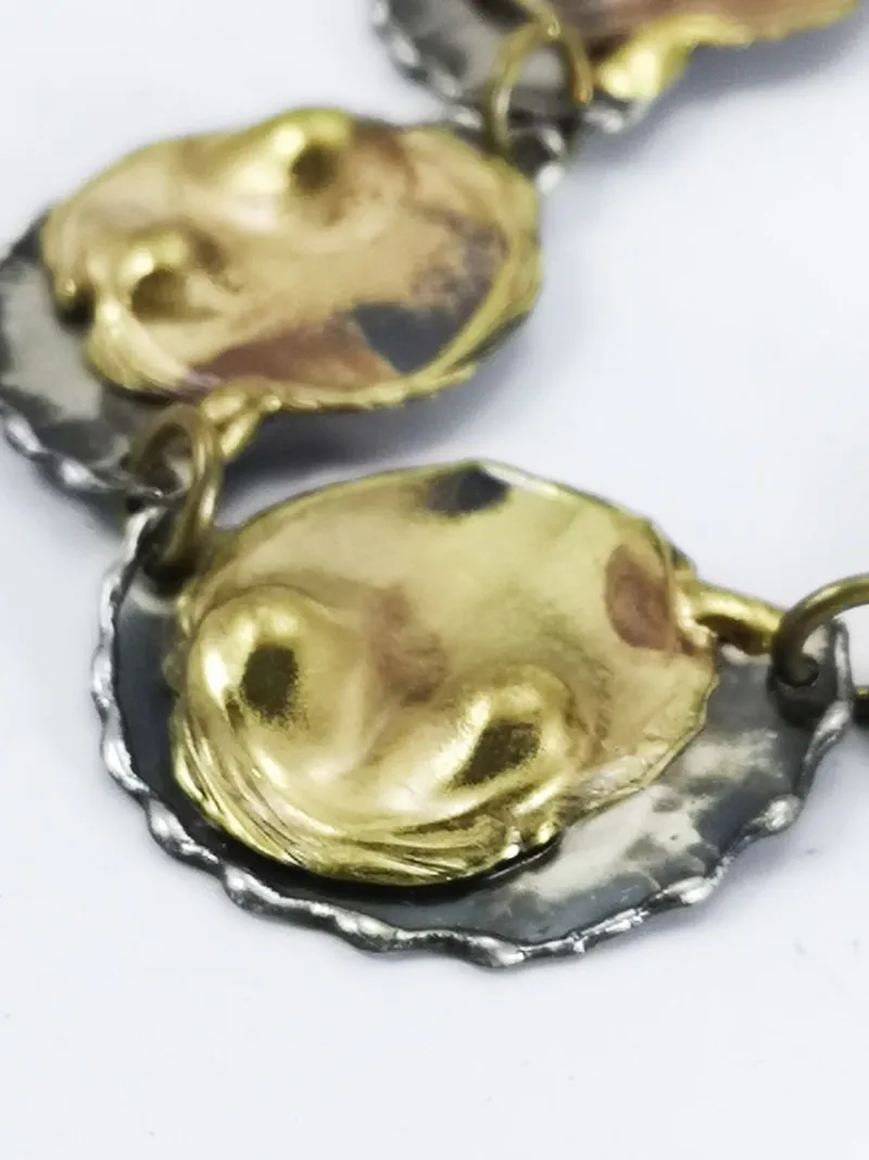 Sale Pamono Brutalist Handmade Brass Necklace 1970s