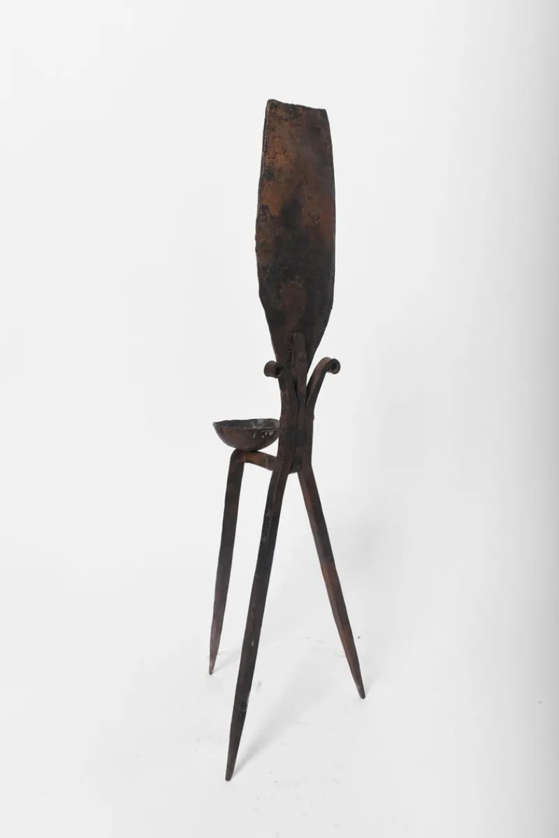 Sale Pamono Brutalist Iron Candleholder, 1960s