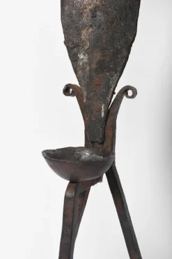 Sale Pamono Brutalist Iron Candleholder, 1960s