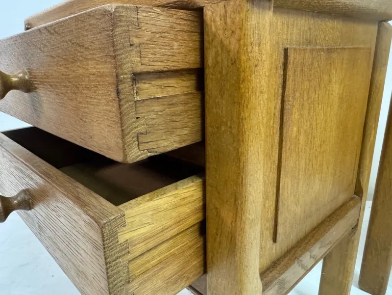 Pamono Brutalist Oak Bedside Tables, 1960s, Set of 2> Nightstands