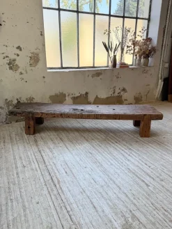 Pamono Brutalist Oak Coffee Table Bench, 1950s> Coffee & Side Tables