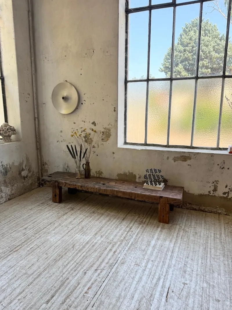 Pamono Brutalist Oak Coffee Table Bench, 1950s> Coffee & Side Tables