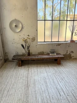 Pamono Brutalist Oak Coffee Table Bench, 1950s><noscript><img width=
