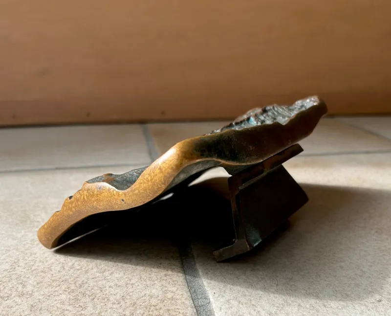 Online Pamono Brutalist Sculptural Door Handle and Key Plate in Tree Bark Textured Bronze, West Germany, 1970s, Set of 2