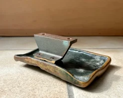 Online Pamono Brutalist Sculptural Door Handle and Key Plate in Tree Bark Textured Bronze, West Germany, 1970s, Set of 2