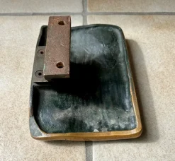 Online Pamono Brutalist Sculptural Door Handle and Key Plate in Tree Bark Textured Bronze, West Germany, 1970s, Set of 2