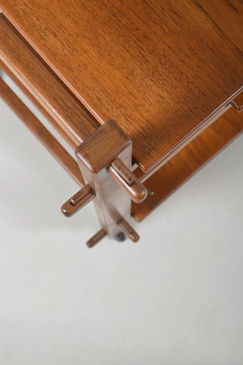 Pamono Brutalist Serving Trolley with Interchangeable Trays, 1970s> Serving Bar Carts & Trolleys
