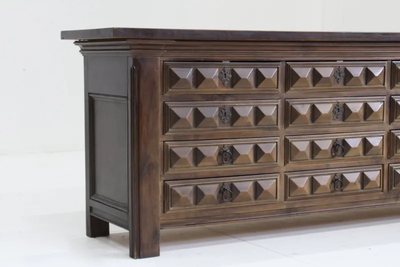 Sale Pamono Brutalist Spanish Carved Sideboard Chest of Drawers, 1960s