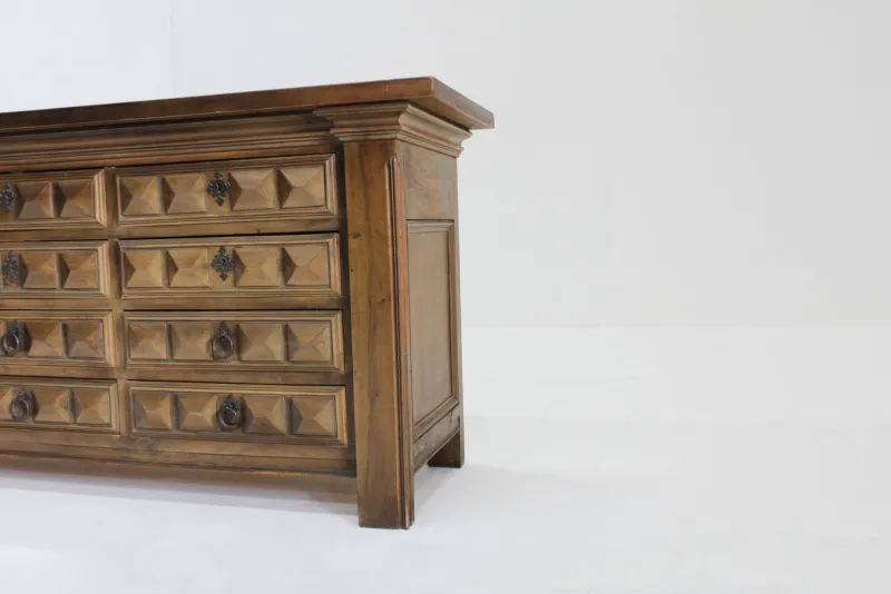 Sale Pamono Brutalist Spanish Carved Sideboard Chest of Drawers, 1960s
