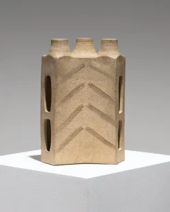 Pamono Brutalist Stoneware Soliflore Vase, 1960s><noscript><img width=