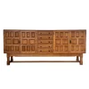 Sale Pamono Brutalist Style Spanish Sideboard in Oak, 1970s