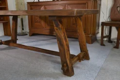 Pamono Brutalist Table Set with Bench, 1960s, Set of 2><noscript><img width=