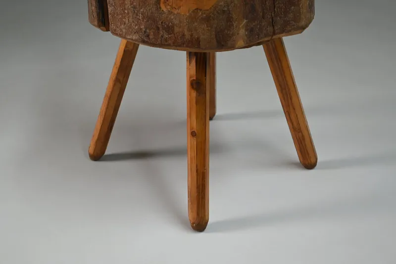 Pamono Brutalist Tree Trunk Chairs, France, 1970s, Set of 6> Side Chairs & Dining Chairs