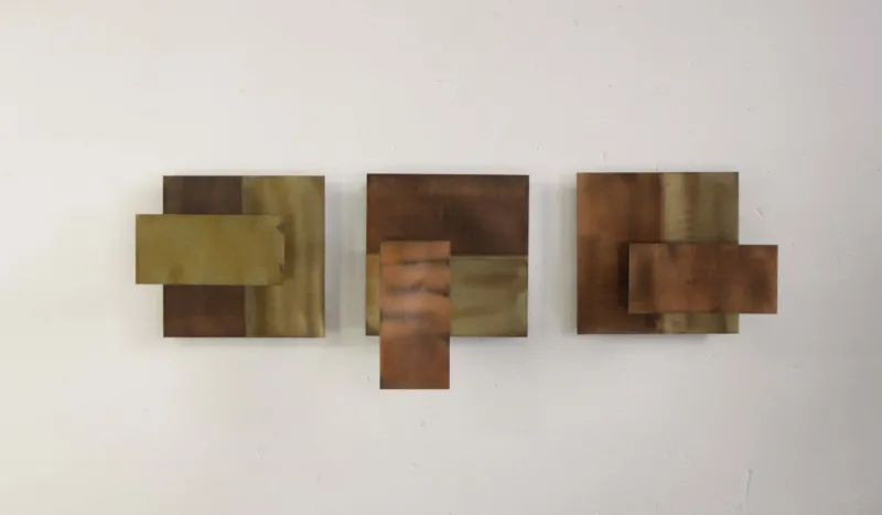 Hot Pamono Brutalist Wall Candleholders in Metal, 1970s, Set of 3