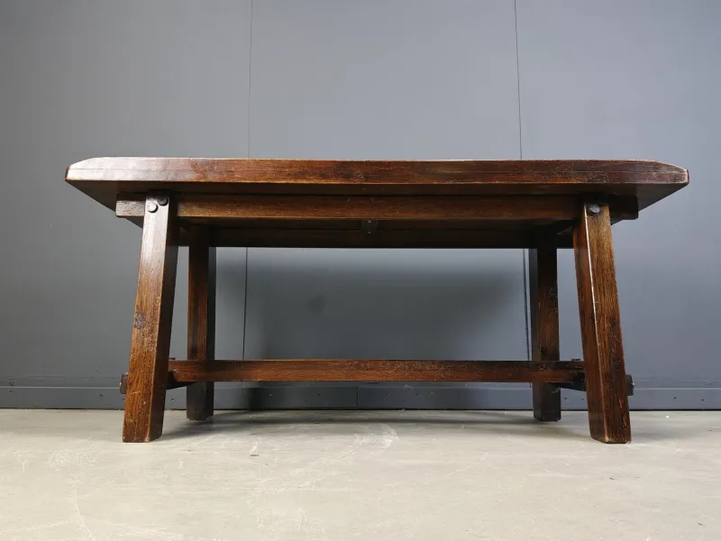 Pamono Brutalist Wooden Dining Table, 1960s> Dining Tables & Sets