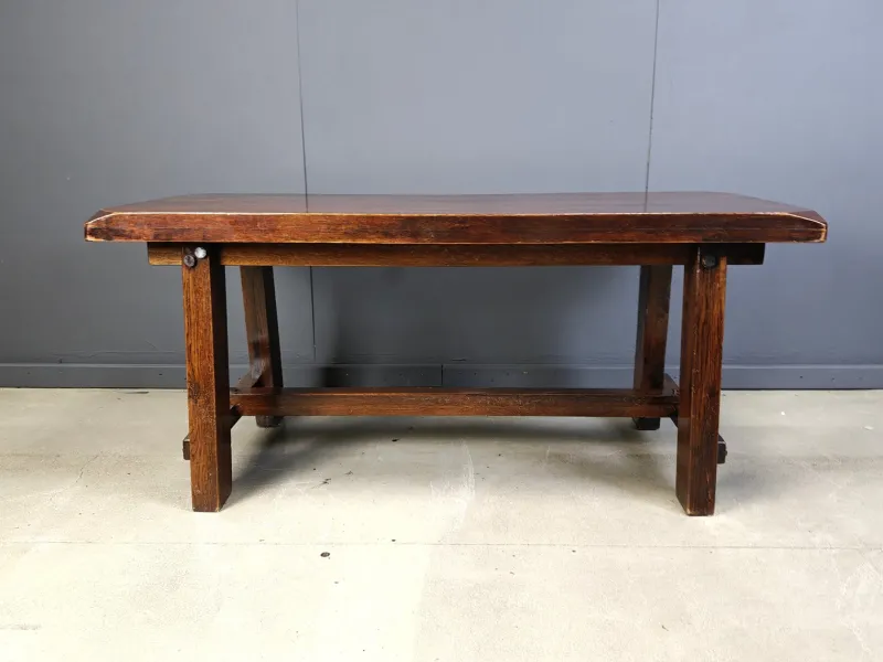Pamono Brutalist Wooden Dining Table, 1960s> Dining Tables & Sets